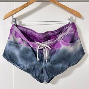 Hurley Purple and Blue Tie-Dye Shorts